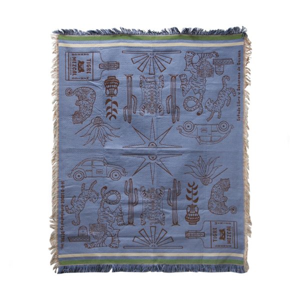 画像1: OAX Throwket "Tiger and more / Blue" (1)