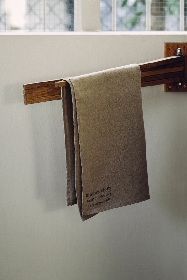画像2: リネン キッチンクロス ナチュラル (2)