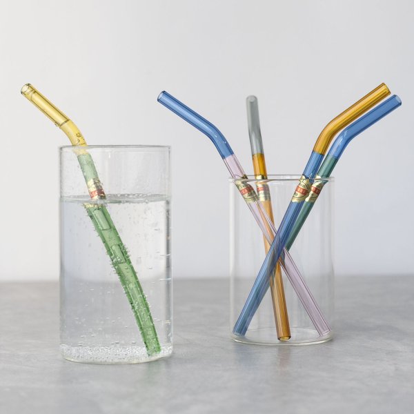 画像1: TWO TONE GLASS STRAW (1)