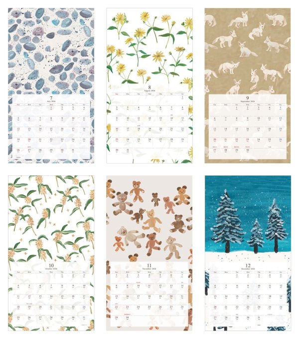 画像4: 【2026】 壁掛けカレンダー　Memoire　（リングタイプ） (4)