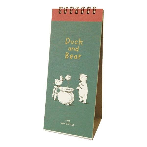 画像1: 【2026】 卓上カレンダー Duck and Bear　（リングタイプ） (1)