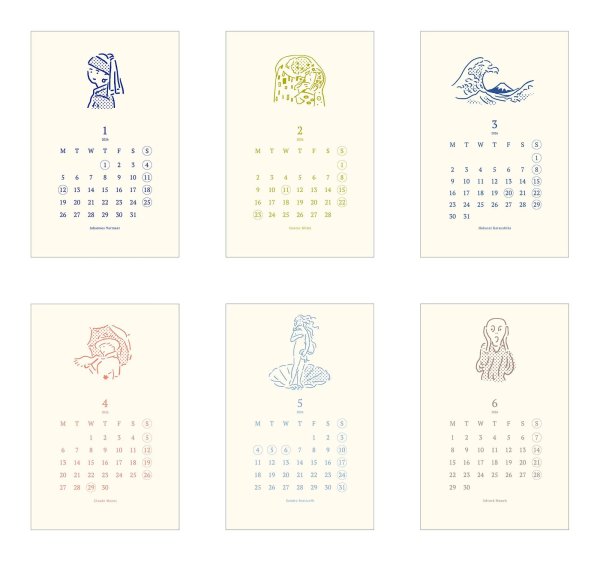 画像3: 【2026】 卓上カレンダー　Masterpiece　（木製スタンドタイプ） (3)