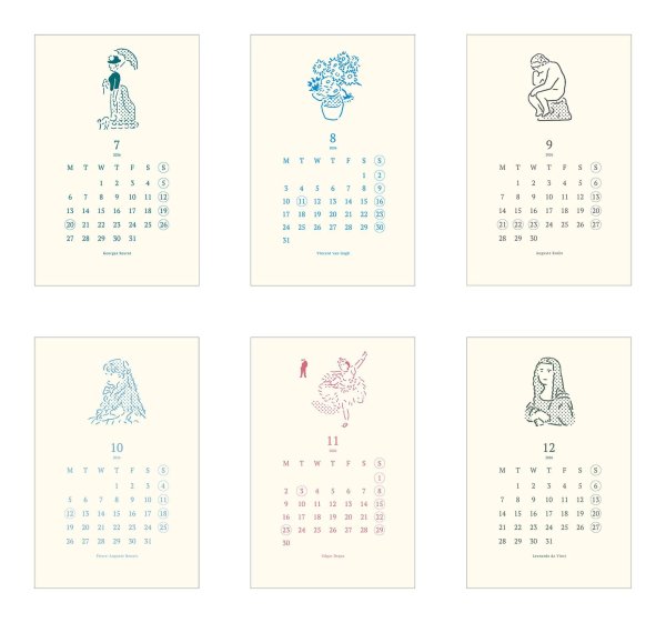 画像4: 【2026】 卓上カレンダー　Masterpiece　（木製スタンドタイプ） (4)