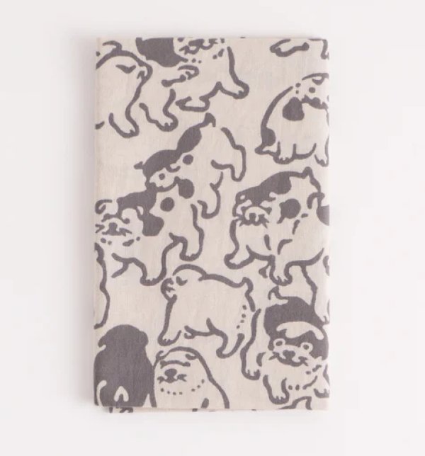 画像1: 【かまわぬ】いきもの図譜てぬぐい 犬 (1)