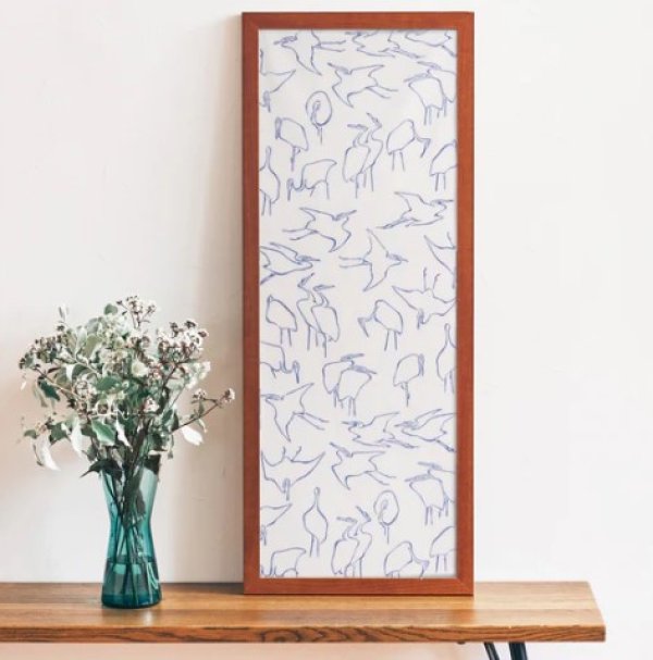 画像2: 【かまわぬ】いきもの図譜てぬぐい 白鷺 (2)