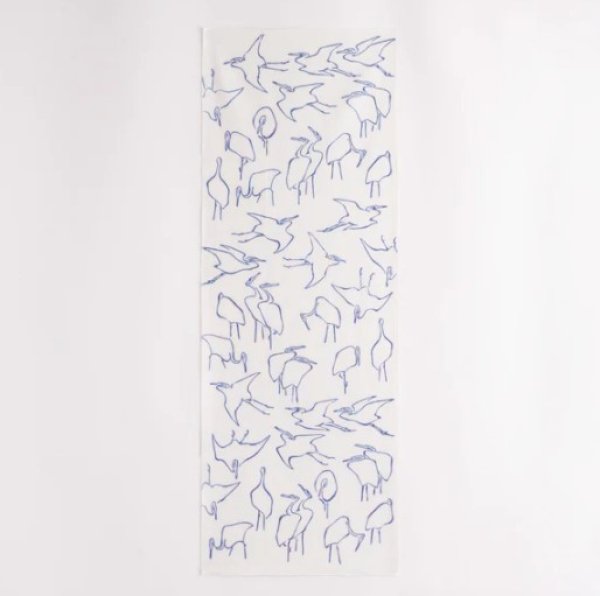 画像4: 【かまわぬ】いきもの図譜てぬぐい 白鷺 (4)